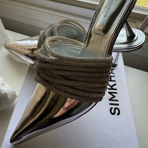 Simkhai New in Box Silver Mules size 39/9